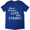 David Gilmour 'Luck & Strange Logo' (Blue) T-Shirt
