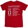 The Beatles 'Washington '64 Stars Setlist' (Red) T-Shirt BACK