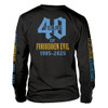 Forbidden '40 Years Of Evil' (Black) Long Sleeve Shirt Back