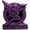 Black Sabbath 'Purple Text Logo & Daemon' Pin Badge