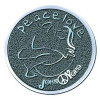 John Lennon 'Peace & Love HiChrome' Pin Badge