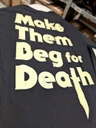 Dying Fetus 'Make Them Beg For Death' (Black) T-Shirt back print close up 1