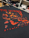 Pig Destroyer 'Prowler in the Yard' (Black) T-Shirt close up detail of the print design 2