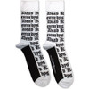 Dead Kennedys 'Gothic Logo Pattern' (White) Socks (One Size = UK 7-11)