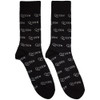 Queen 'Logo Repeat Mono' (Black) Socks (One Size = UK 7-11)