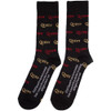 Queen 'Logo Repeat Colour' (Black) Socks (One Size = UK 7-11) BACK