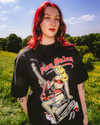Van Halen 'Running With The Devil' (Black) Oversized Boxy T-Shirt - Limited Edition.  Modelled in the flesh