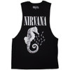 Nirvana 'Seahorse & Logo Mono' (Black) Vest