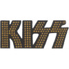 KISS 'Gold Studded Logo' (Iron On) Patch