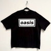 Oasis 'Decca Logo' (Black) Oversized Boxy T-Shirt - Limited Edition on a Hanger