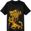 Iron Maiden 'No Prayer Claw Jumbo Yellow' (Black) T-Shirt