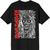 Iron Maiden 'Eponymous Face Red Logo' (Black) T-Shirt