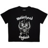 Motorhead 'England' (Black) Womens Crop Top