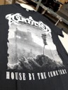 Mortician 'House By The Cemetery' (Black) T-Shirt print close up detail 1