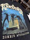 Mortician 'Zombie Apocalypse' (Black) T-Shirt print detail close up 1