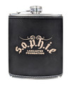 SLF 'S.O.P.H.I.E. Logo' Faux Leather (Black) Hip Flask