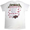 Metallica 'One Landmine' (White)  T-Shirt BACK