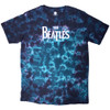 The Beatles 'Drop T Logo Blue' (Dye Wash) T-Shirt