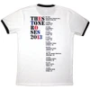 The Stone Roses '2013 Tour Ringer' (White & Black) Eco Ringer T-Shirt BACK