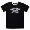 Motorhead '50 Years Text Lock Up Ringer' (Black & White) Eco Ringer T-Shirt