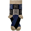 Queen 'Crest Blocks' (Multicoloured) Womens Socks (One Size = UK 4-7) BACK