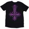 Ghost 'Metal Logo & Purple Grucifix' (Black) T-Shirt - Eye Drop Select BACK