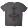 Ghost 'Chrome Logo & Grucifix Outline' (Grey) T-Shirt BACK