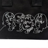 The Beatles 'White Album Faces & Apple' (Black) Zipped Tote Bag