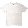 The Beatles 'Drop T Logo & Apple White-on-White' (White) Hi-Build T-Shirt