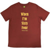 The Beatles 'When I'm Sixty Four' (Red) T-Shirt