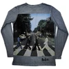 The Beatles 'Abbey Road Back Print Stone Wash' (Blue) Long Sleeve Shirt BACK
