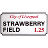 Rock Off 'Strawberry Field Liverpool Sign Embossed' Fridge Magnet