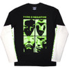 Type O Negative 'Faces' (Black & White) Layered Long Sleeve Eco Shirt