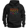 KISS 'Logo, Faces & Icons' (Black) Pull Over Hoodie