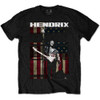 Jimi Hendrix 'Peace Flag' (Black) Kids T-Shirt