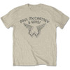 Paul McCartney 'Wings Logo' (Natural) T-Shirt