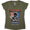 Jimi Hendrix 'Electric Ladyland' (Green) Womens Fitted T-Shirt