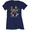 The Beatles 'Budokan Octagon' (Navy Blue) Womens Fitted T-Shirt