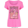 Janis Joplin 'Avalon Ballroom '67' (Pink) Womens Fitted T-Shirt