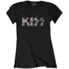 KISS 'Logo' (Black) Womens Fitted Eco T-Shirt