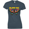 Blink-182 'Butterfly' (Heather Navy) Womens Fitted T-Shirt