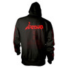 Venom 'At War With Satan Red' (Black) Pull Over Hoodie Back