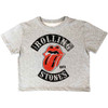 The Rolling Stones 'Tour '78' (Grey) Womens Fitted Crop Top