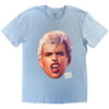 Billy Idol 'Lip Curl' (Blue) T-Shirt