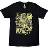 Bob Marley 'Football Collage' (Black) T-Shirt