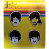 The Beatles 'Yellow Submarine Heads Embossed' Epoxy Magnet Set