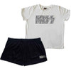 KISS 'Logo Infill' (White & Black) Womens Fitted Summer Pyjamas