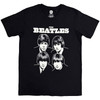 The Beatles 'Black & White Band' (Black) T-Shirt
