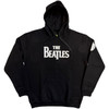 The Beatles 'Drop T Logo & Apple Applique' (Black) Pull Over Hoodie