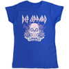 Def Leppard 'Pour Some Sugar On Me Skull Tour 2019' (Blue) Womens Fitted T-Shirt